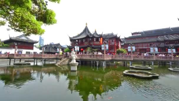 Chenghuang tempel en yu tuin shanghai, china — Stockvideo