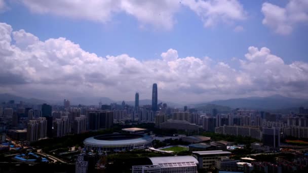The panorama viewed in Bijia Shan Park,Shenzhen,China — Stock Video