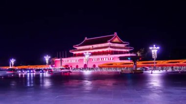 chang'an tian'anmen kule, Pekin, Çin sokak üzerinde yoğun trafik