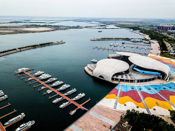 Aerial Photography Mingzhu Wharf Tangshan City — Stock Photo, Image