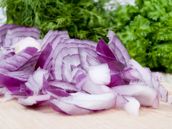 The cut onions — Stock Photo, Image