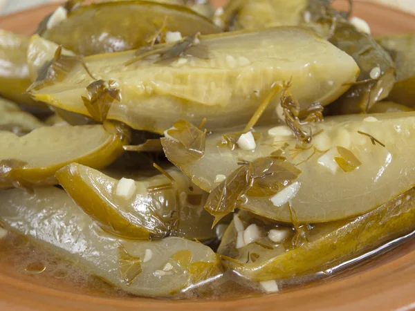 Salad from cucumbers — Stock Photo, Image