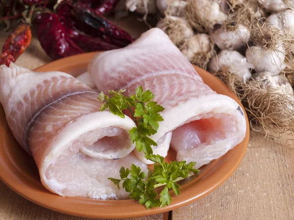 Fish fillet on a table — Stock Photo, Image