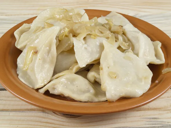 Dish of vareniks — Stock Photo, Image