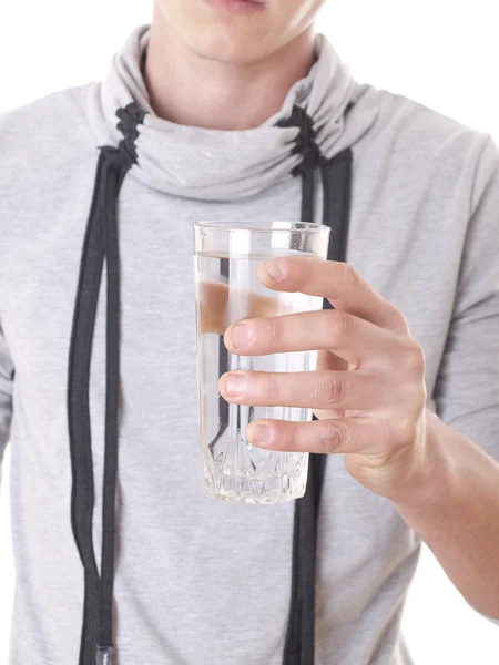 Agua en una mano — Foto de Stock