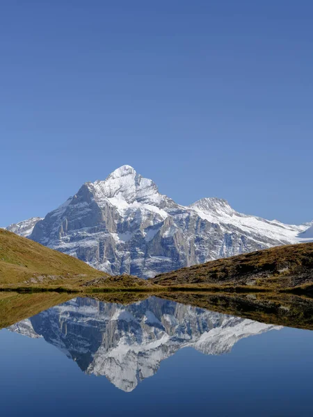 Grindelwald Switzerland High Mountains Reflection Surface Lake Mountain Valley Lake — Stok Foto