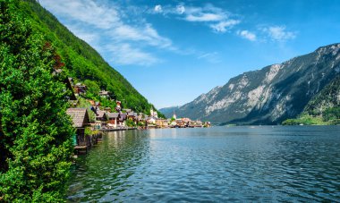 Hallstatt görünümü. Avusturya Köyü