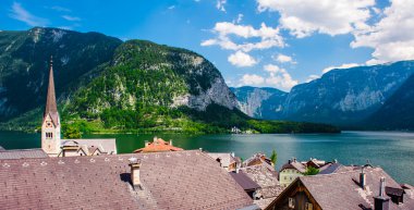 Hallstatt görünümü. Avusturya Köyü