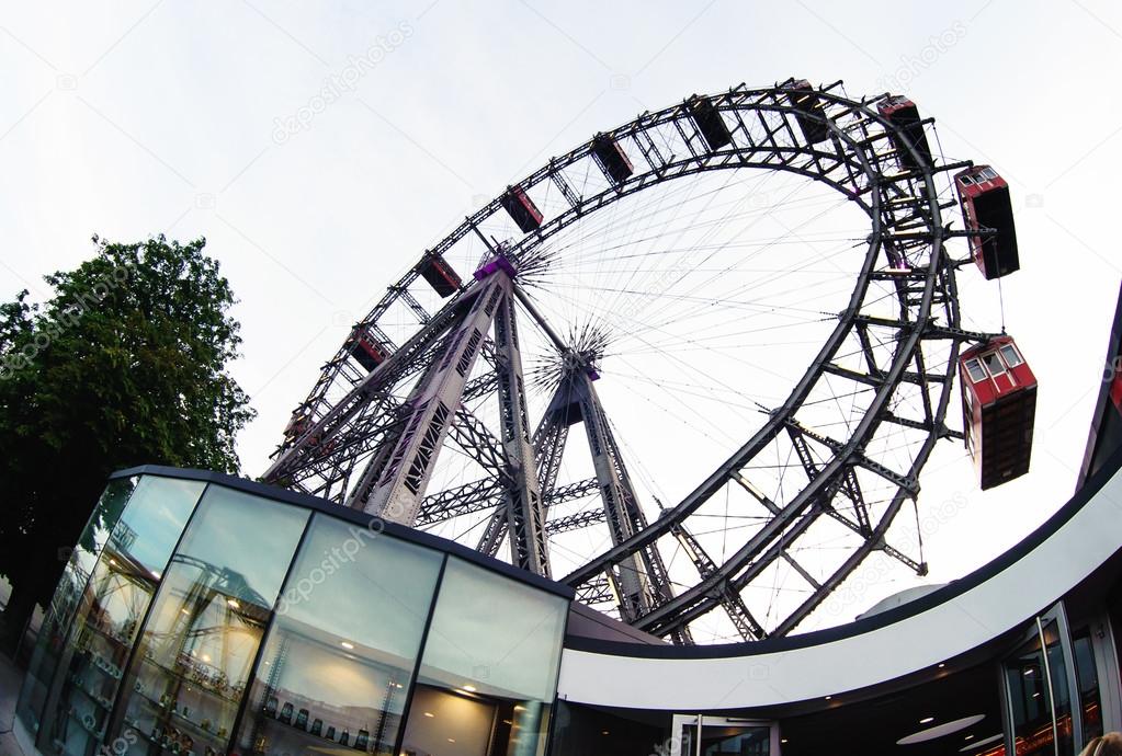 Viennese giant ferris wheel, most popular tourist attraction, Au