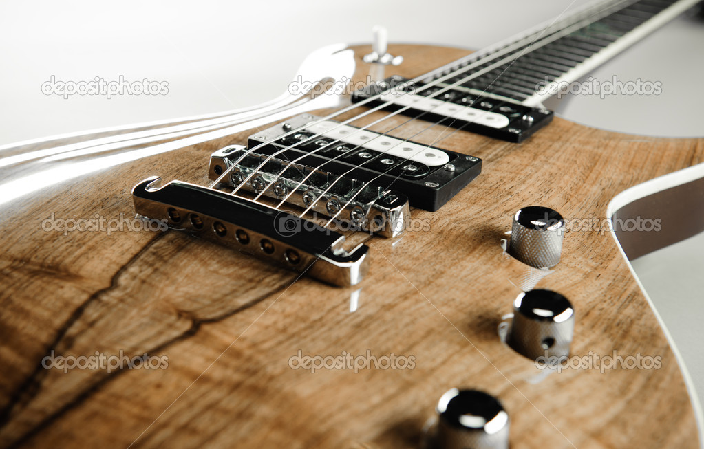 Electric guitar close-up