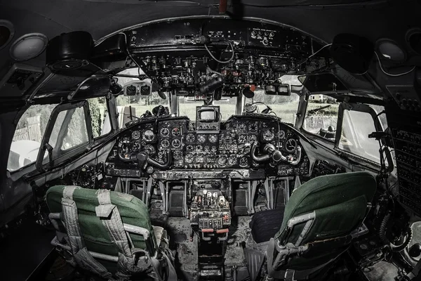 Inside of airplane cockpit — Stock Photo, Image