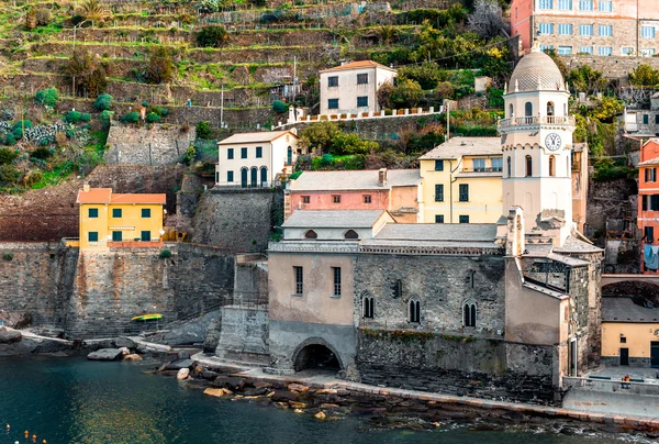 Vernaza Stadt, Italien. — Stockfoto