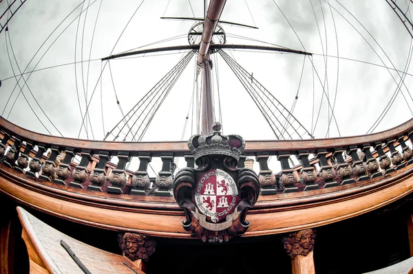 Detail van galeone neptune schip — Stockfoto