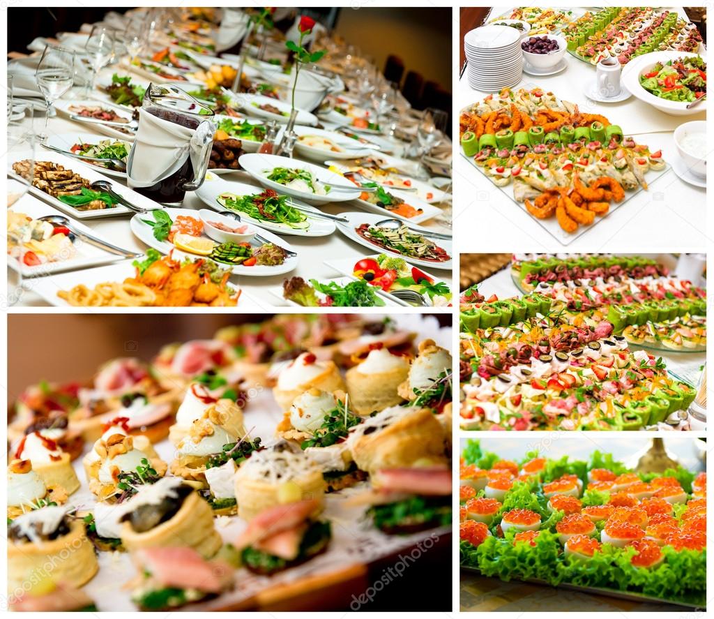 Collage of appetizers