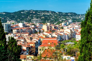 Fransa cannes kentinin panoramik havadan görünümü