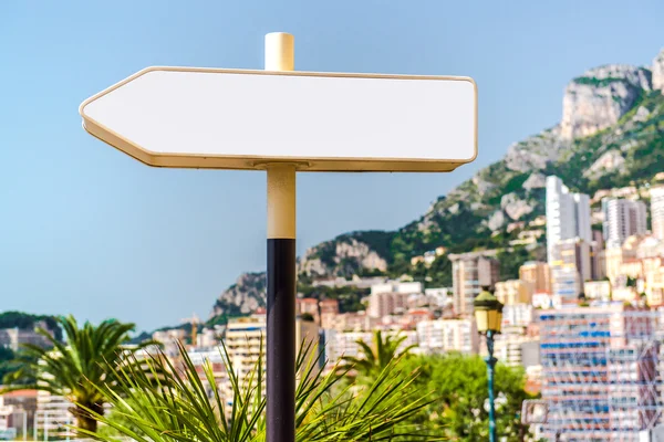 Wegweiser in Monaco — Stockfoto