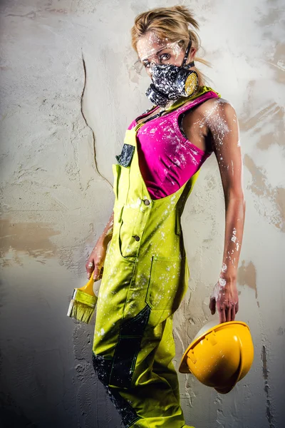 Female construction worker — Stock Photo, Image