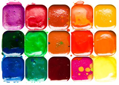 Sulu Boya paintbox yakın çekim