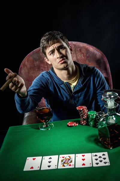 Giocatore di poker — Foto Stock