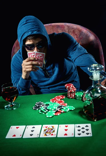 Jogador de poker — Fotografia de Stock