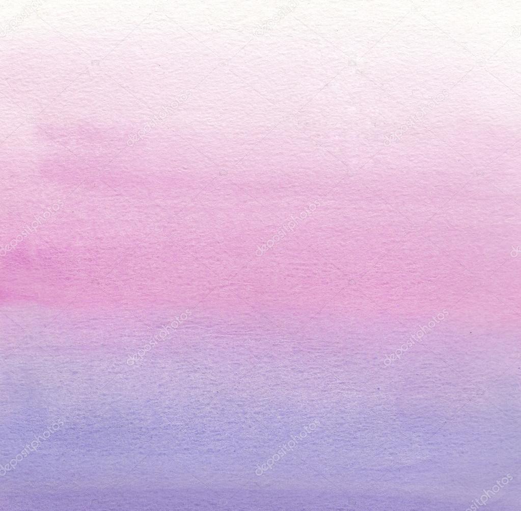 Watercolor painting. White, pink, purple gradient