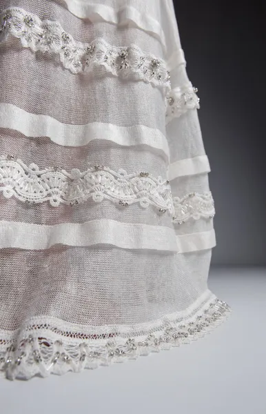 Detalle de vestido de punto blanco —  Fotos de Stock