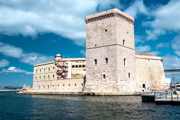 Weergave van fort saint nicholas in marseille, Frankrijk — Stockfoto