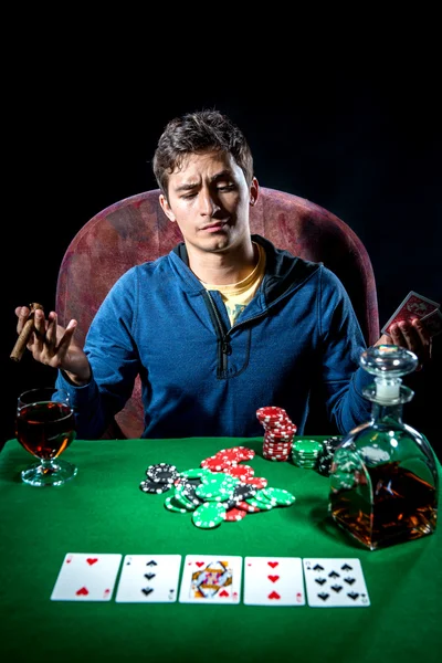 Giocatore di poker — Foto Stock