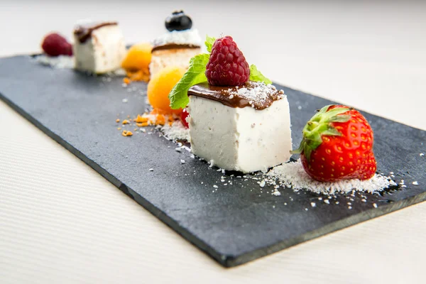 Luscious Panna cotta dessert — Stock Photo, Image