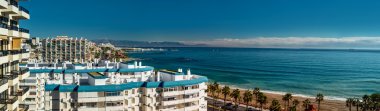 Beautiful panoramic view of Benalmadena, Spain clipart