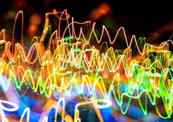 Abstrato multicolorido luzes embaçadas fundo — Fotografia de Stock