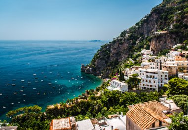 pitoresk amalfi coast. Positano, İtalya