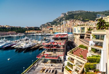 View of Monaco Hercule port clipart