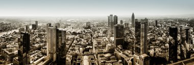 panoramik frankfurt am main şehri, Almanya