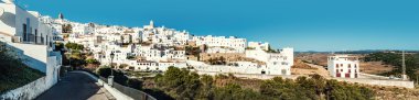 Vejer de la Frontera Panoraması. Costa de la Luz, İspanya