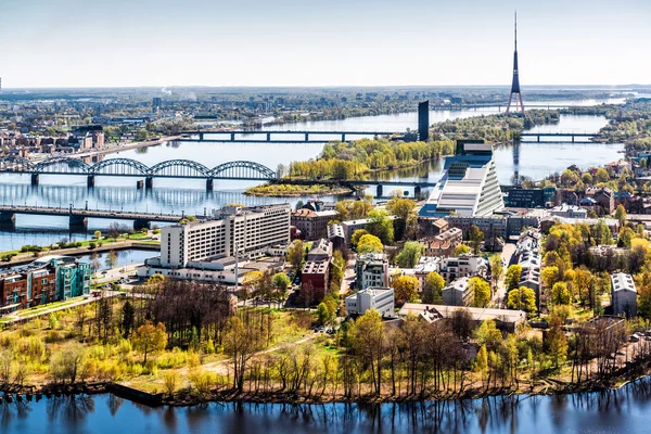 Panorama van de stad Riga. Letland — Stockfoto