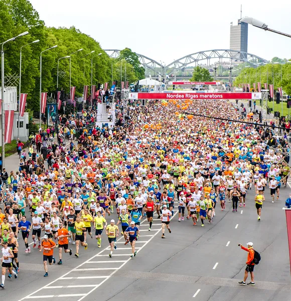 Maratón de Nordea Riga 2014 — Foto de Stock