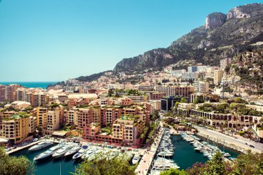 View of Fontvieille. Principality of Monaco clipart