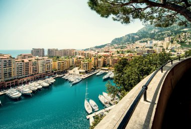 View of Fontvieille. Principality of Monaco clipart