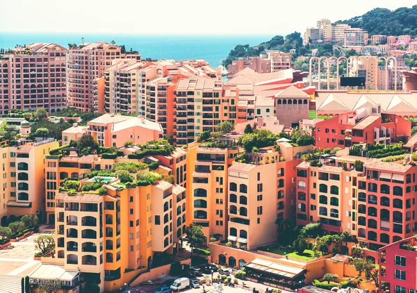 Uitzicht op de architectuur van Fontvieille. Vorstendom Monaco — Stockfoto