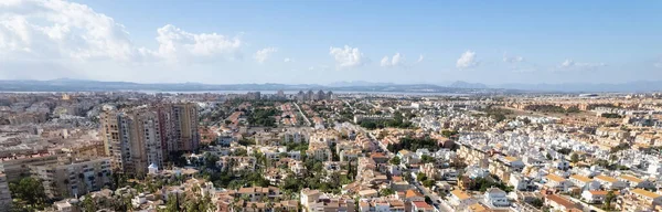 Drone Punto Vista Horizontal Imagen Panorámica Ciudad Turística Española Torrevieja — Foto de Stock