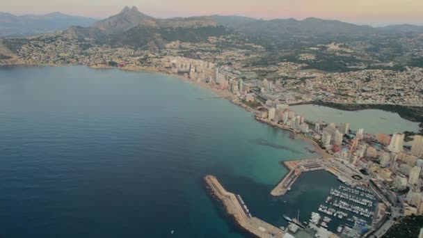 Aerial Shot Drone Point View Penyal Ifac Natural Park Calpe — Stock Video