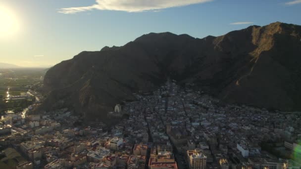 Αεροπλάνο Callosa Segura Στέγες Townscape Drone Άποψη Ισπανικό Χωριό Που — Αρχείο Βίντεο