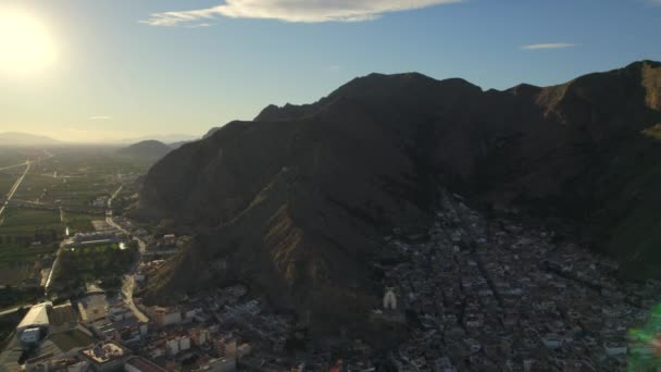 Havadan Callosa Segura Nın Çatılarını Çektiler Nın Spanyol Köyü Sierra — Stok video