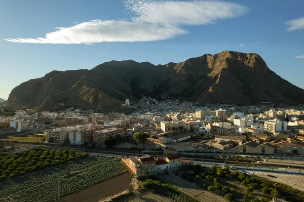 Aerial Shot Callosa Segura Townscape Drone Point View Spanish Village — Fotografia de Stock