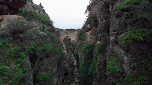 Widok Most Ronda Okolice Malowniczych Kanionów Ronda Piękne Miasto Prowincji — Wideo stockowe