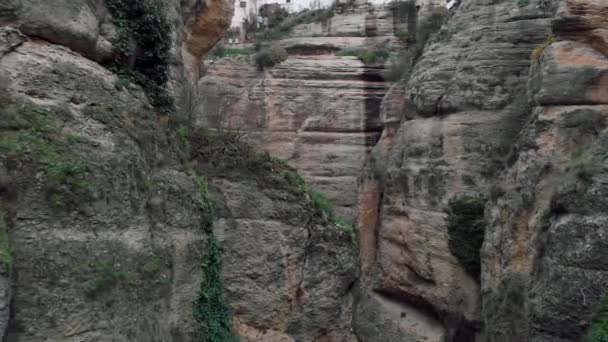 Ronda Kanyonları Tajo Boğazı Ronda Malaga Eyaletinde Güzel Bir Şehirdir — Stok video