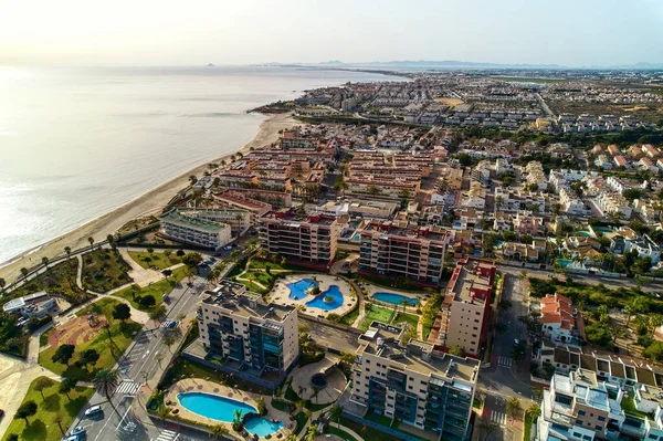 Aerial View Beach Townscape Mil Palmeras Costa Blanca Province Alicante — Stock Photo, Image