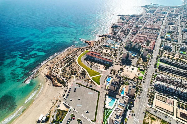 Aerial View Mil Palmeras Coastline Costa Blanca Province Alicante Spain — Stock Photo, Image