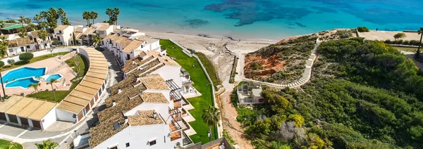 Panoramic Aerial Shot Dehesa Campoamor Townscape Sandy Beach Spanish Resort — Stock Photo, Image